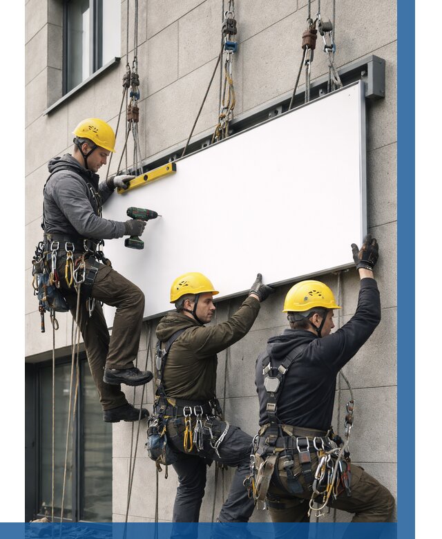 Монтаж рекламной вывески в Сестрорецке от 8199 р. | ВЫСОТНИК-Сст