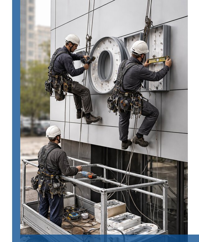 Профессиональный монтаж световых букв в Сестрорецке под ключ