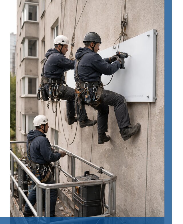 Монтаж табличек и указателей в Сестрорецке от 3587 р. | ВЫСОТНИК-Сст