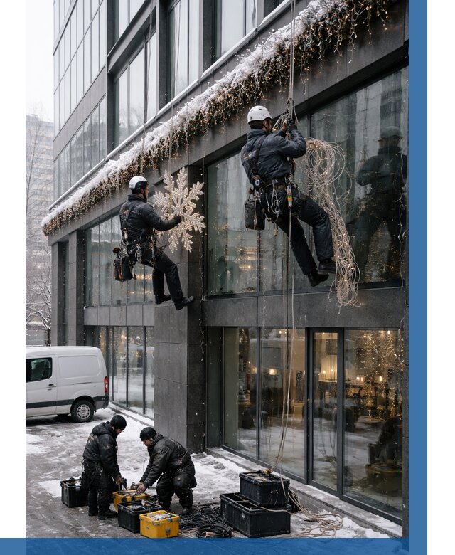 Демонтаж новогоднего оформления в Сестрорецке от 5637 р. | ВЫСОТНИК-Сст