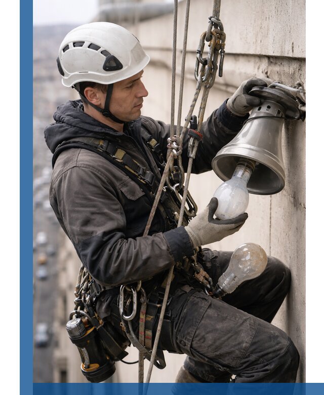 Замена ламп на высоте в Сестрорецке профессионально и быстро