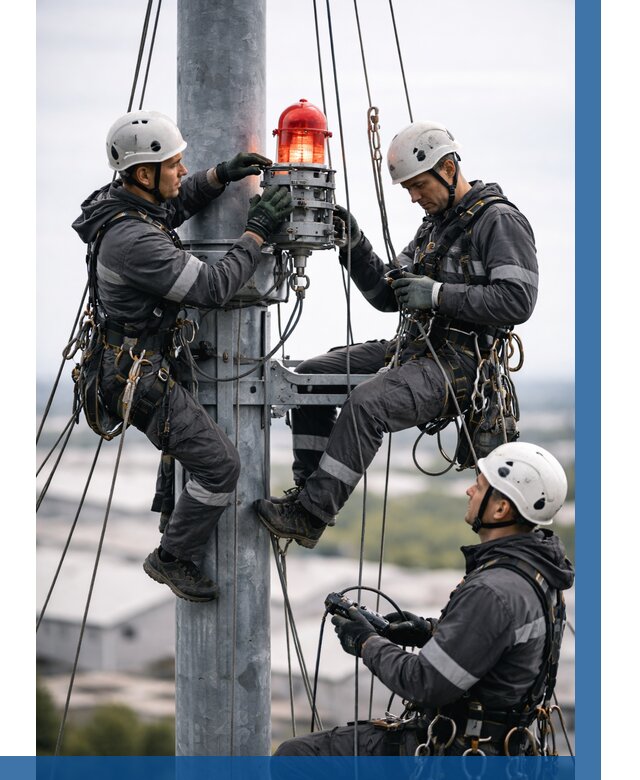 Монтаж заградительных огней в Сестрорецке от 8712 р. | ВЫСОТНИК-Сст