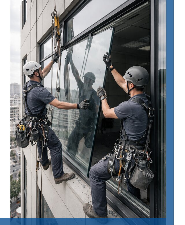 Замена стеклопакетов на высоте в Сестрорецке от 5637 р. | ВЫСОТНИК-Сст