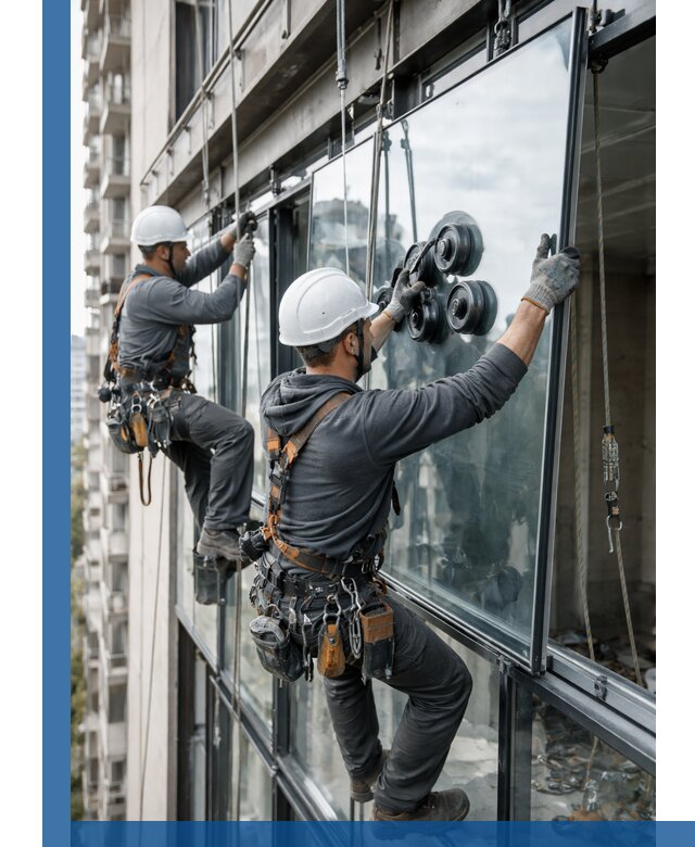 Витражное остекление фасадов и лоджий в Сестрорецке под ключ