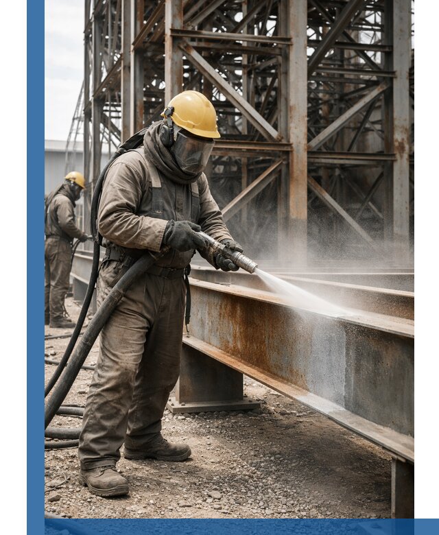 Пескоструйная очистка металлоконструкций в Сестрорецке промышленная