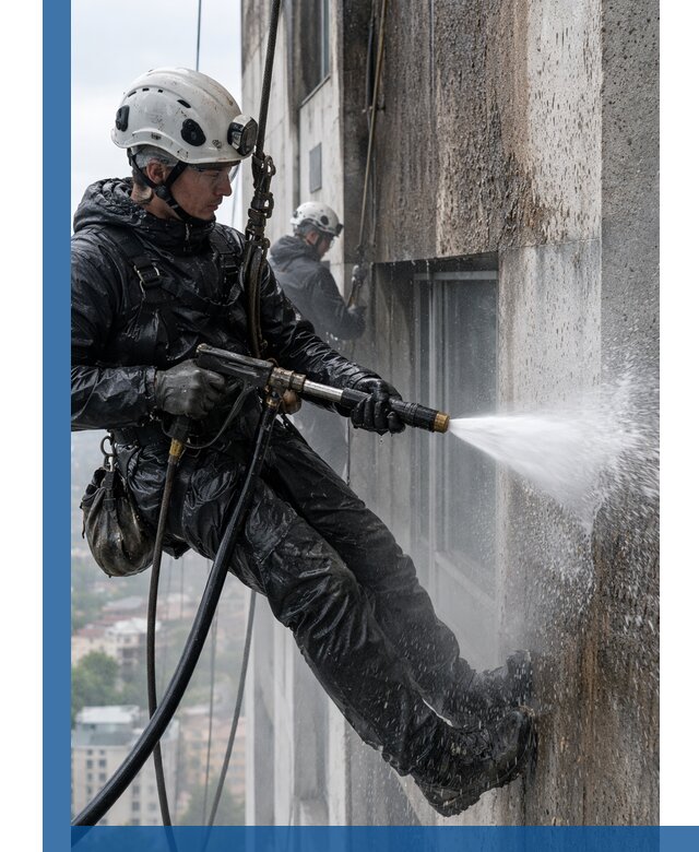 Гидроструйная очистка фасадов и конструкций в Сестрорецке