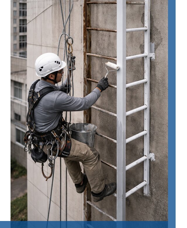 Покраска пожарных лестниц в Сестрорецке от 4612 р. | ВЫСОТНИК-Сст