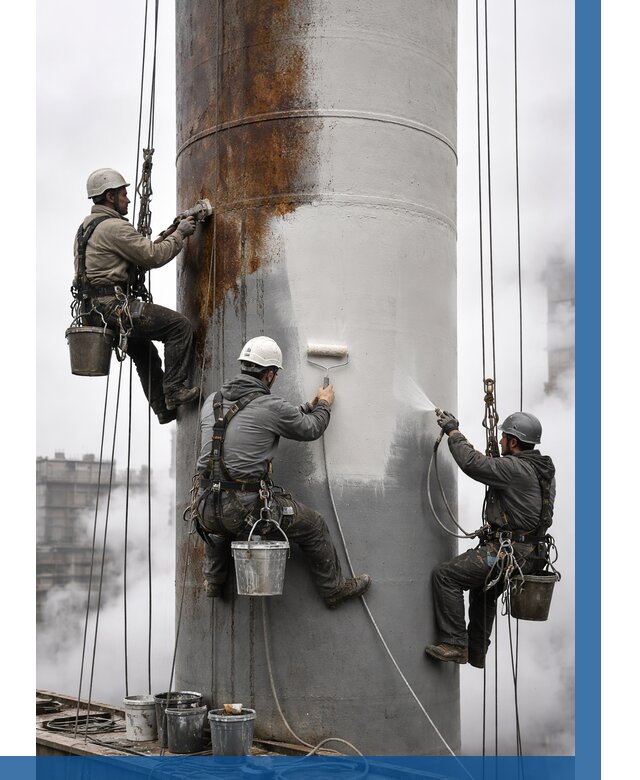 Покраска дымовых труб в Сестрорецке от 8712 р. | ВЫСОТНИК-Сст