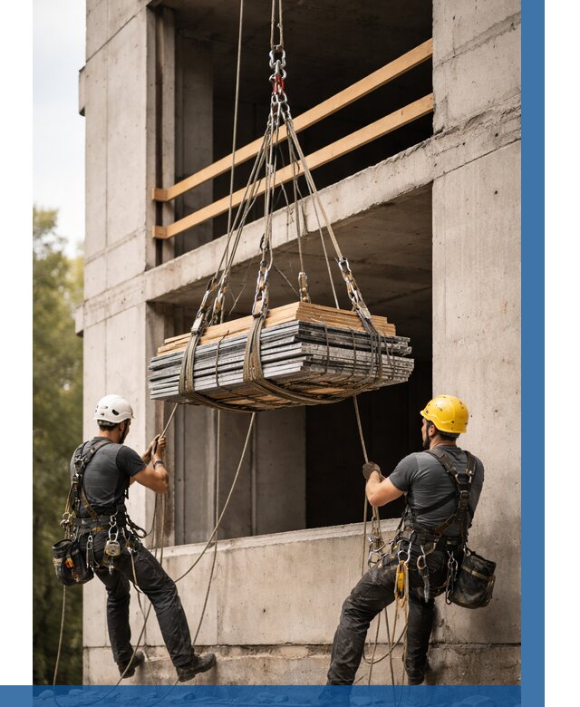 Подъем материала на этаж веревками в Сестрорецке от 1537 р. | ВЫСОТНИК-Сст