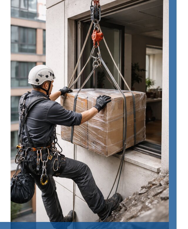 Подъем груза через окно в Сестрорецке от 4612 р. | ВЫСОТНИК-Сст