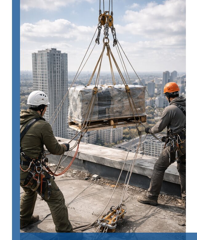 Подъем и монтаж крупногабаритных грузов на крышу в Сестрорецке