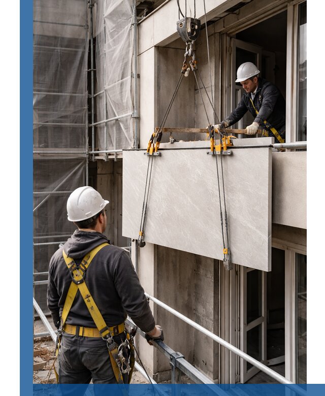 Подъем керамогранита на этаж в Сестрорецке грузчиками и техникой