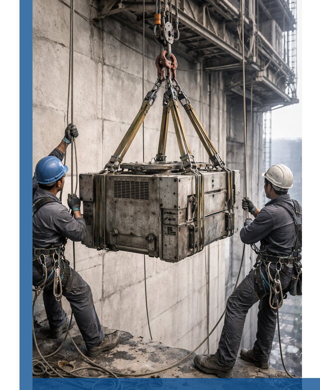 Такелажные работы на высоте, подъем и монтаж грузов в Сестрорецке
