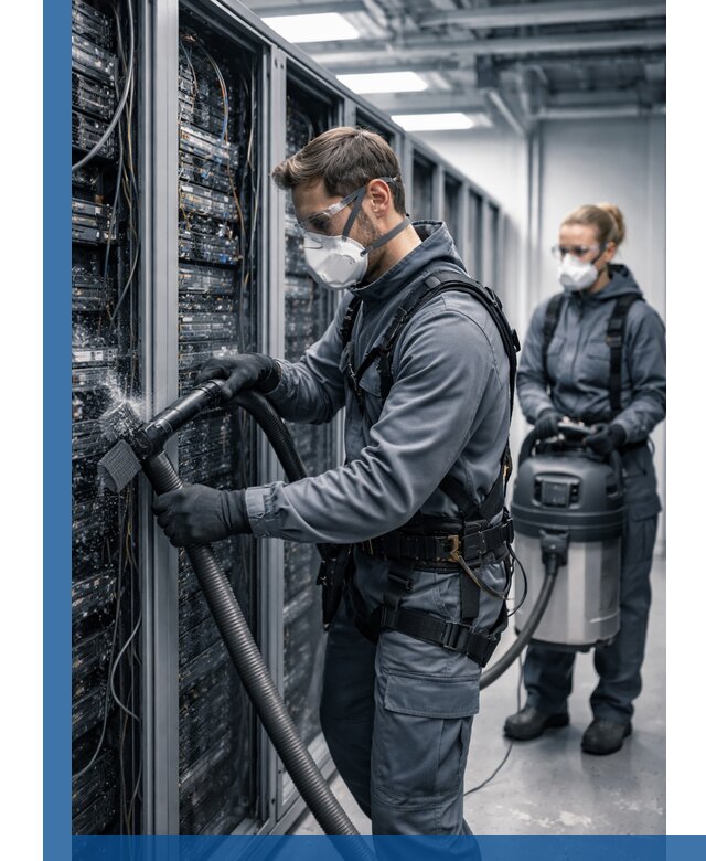 Обеспыливание серверной комнаты в Сестрорецке, профессиональная очистка