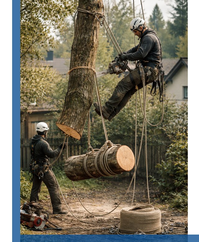 Валка деревьев частями в Сестрорецке, безопасно и аккуратно