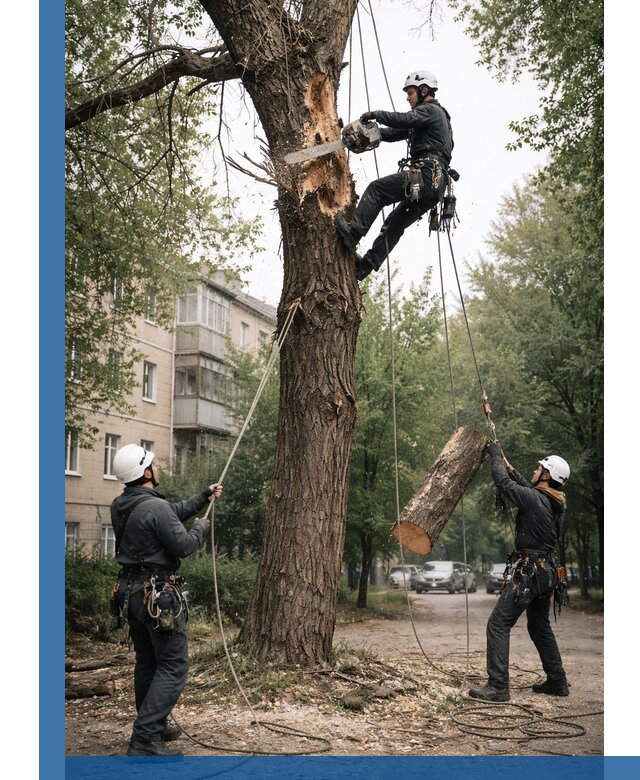 Срочное удаление аварийных деревьев в Сестрорецке с гарантией безопасности