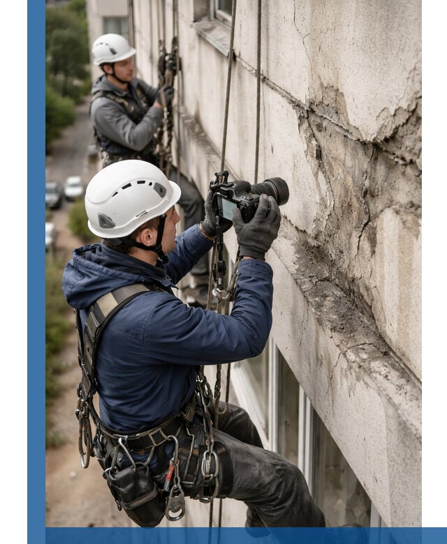 Фотофиксация дефектов фасада с высотной съемкой в Сестрорецке
