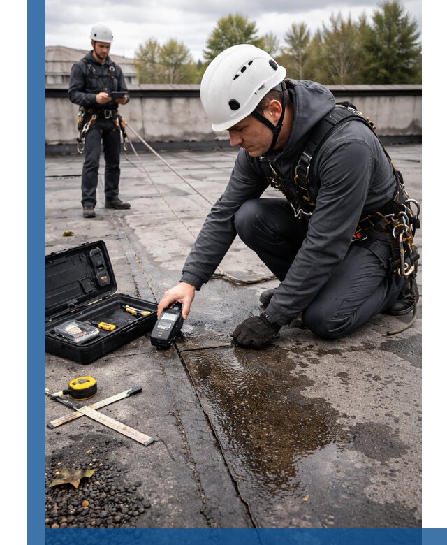 Обследование кровли на протечки и выявление дефектов в Сестрорецке