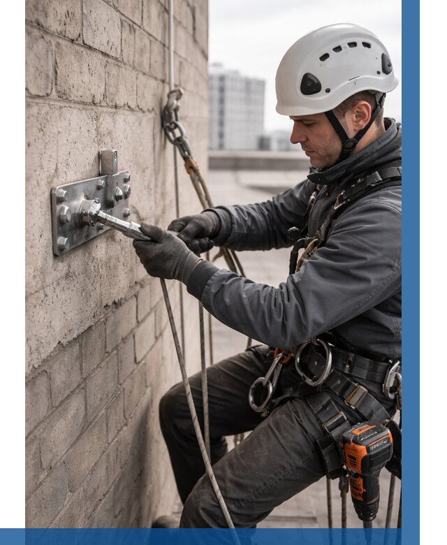 Установка анкерных точек в Сестрорецке от 3587 р. | ВЫСОТНИК-Сст