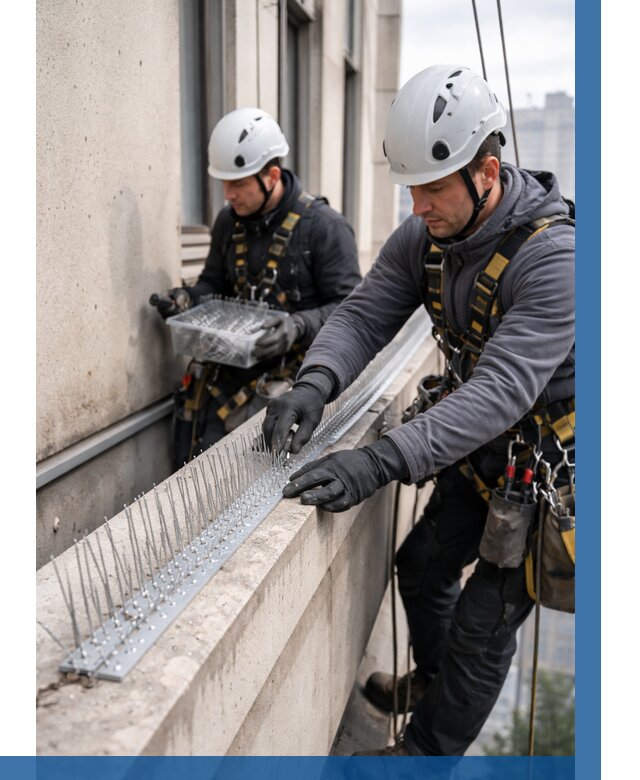 Установка шипов от птиц в Сестрорецке от 871 р. | ВЫСОТНИК-Сст